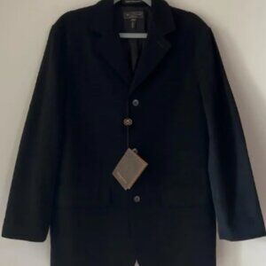 NWT Tommy Bahama Black S Wool Blend Island Soft Leon Broker Tweed Blazer Coat